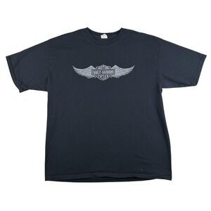 Harley-Davidson Shirt Mens XL Black Nuevo Progreso Mexico Tee Graphic Yazbek